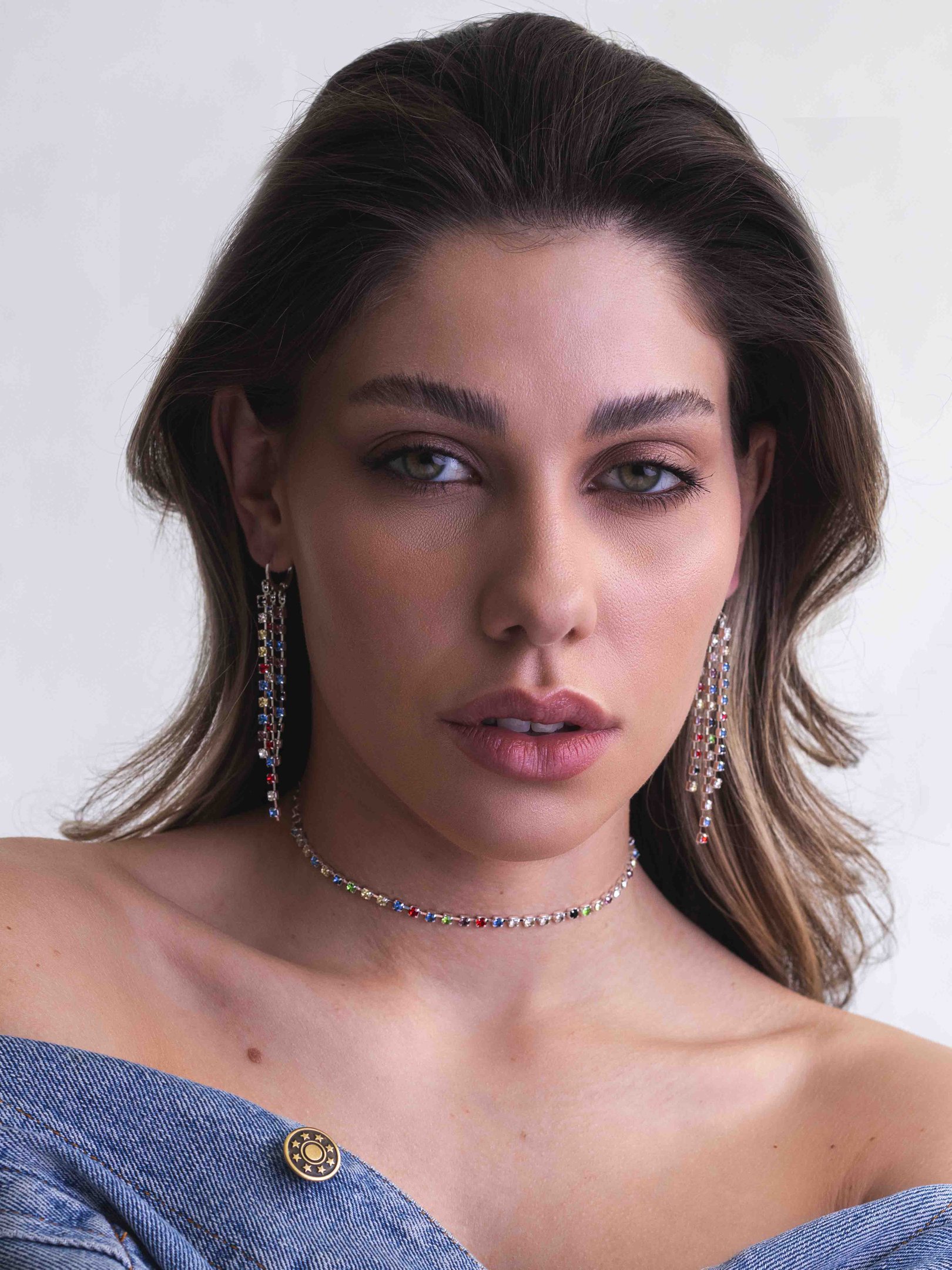 CH180 - Choker Coração Colors