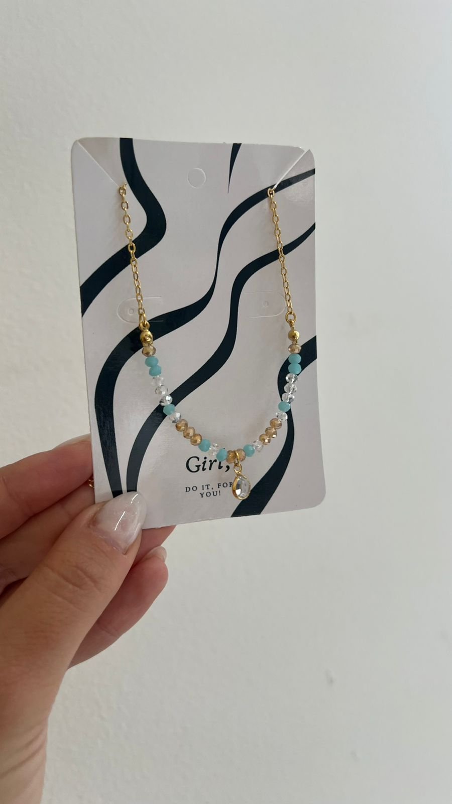 CHD179- Choker Cristais Azul Nude